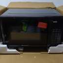 Emerson MW7302B Compact Countertop Microwave Oven with Touch Control, LED Display, 700W, 10 Power Levels, 6 Auto Menus, Glass Turntable and Child Safe Lock, 0.7 Cu., Ft. Black