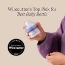 2 x Lansinoh Anti-Colic Baby Bottles, BPA-Free Plastic, 2 Ounces, 2 Count, Extra Slow Flow Nipples (Size XS), Breastfeeding Bottle with NaturalWave Design