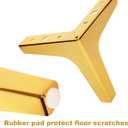 8 x MNKNENG 8 Packs Metal Gold Furniture Legs 5 Inch Golden Couch Legs Extenders Modern Style Heavy Duty Replacement Gold Leg for Furniture Sofa Couches Chair Ottoman Cabinet
