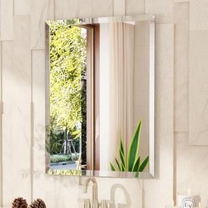 VocalStar Frameless Bathroom Mirror, 24" x 32" Rectangle Wall Mirror with Beveled Edge, Modern Decorative Vanity Mirrored for Living Room, Entryway, Bedroom | 1/4-Inch Shatterproof Glass