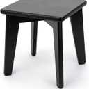 StrongTek Bamboo Step Stool for Kids and Adults, Natural Material, Sturdy and Versatile Short Foot Stool for Bathroom, Kitchen, Bedroom, Compact 10-inch Small Wood Stool, Plant Stand (Black)