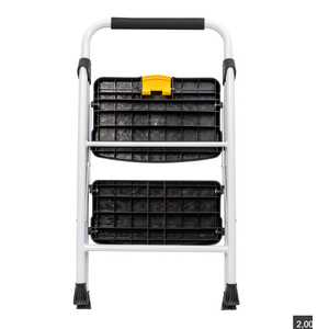 3 Step Folding Step Stool with Handrail Three Step Ladder with Anti-Slip Pedal