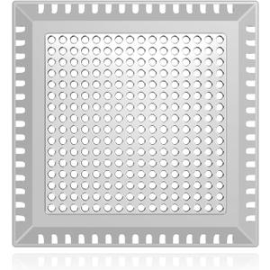 Shower Drain Cover - Quality Hair Catcher, Square Design - No Rust! (6 inch, Gray)