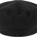 CHIC DIARY Beret Hat Black French Style Women Beret Hats Classic Winter Cotton Cap boinas para Mujer (Black, M)