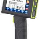 ALLWORK 12.7mm/0.5 Inch Handheld Inkjet Printer 16-Hour Continuous Printing, 5-Wheel Support for Expiry Date, Batch Number, Lot Code, Barcode, QR Code and Logo on Diverse Materials