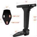 Frassie Height Adjustable Fold Down Chair Armrest Pair, Gaming Boss Chair Arms Set Replacement