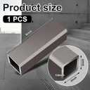 Zonon Square Hot Rolled Steel Tube, 2" x 2", 1/4" Wall Thickness, 6" Length Steel Square Tubing for Industrial Accessories