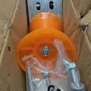 Boat Trailer Winch Stand, 5mm Galvanized Steel, 5.1" PU Orange Roller & U-Bolts, Heavy-Duty Winch Post Fits 2-3" W x 2-3" H, for Fishing Boat, Jet Ski, Speedboat, Sailboat