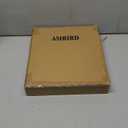 AMBIRD Wooden Step Stool - Two-Step 300 lbs Capacity With Safety Non-Slip Pads and Handles, Bamboo for Bathroom, Kitchen, Dual Height for Adults (Black) (13.2'' H)