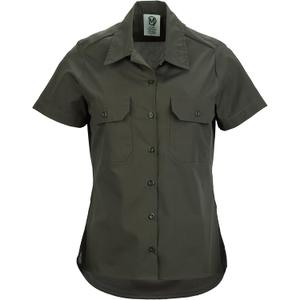 Mercer Culinary Women's Brewer Shirt, Olive Green, 3X