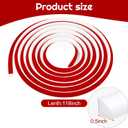 Flexible Quarter Round Molding, 118 inch Self-Adhesive Trim Molding Peel and Stick Bendable Molding Trim, Waterproof Quarter Round Trim for Wall Edge Corner Cabinet Edge Countertops