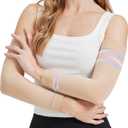 Lymphedema Arm Compression Sleeves for Women 20-30 mmHg Full Arm Support for Swelling Relief & All-Day Wear (M)