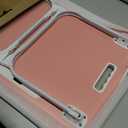 ZEAPTAC Laptop Bed Desk, Foldable Lap Desk, Portable Lap Table, Laptop Stand with Cup Holder & Tablet Slot & Lifting Handle for Working Writing Drawing & Eating - Pink