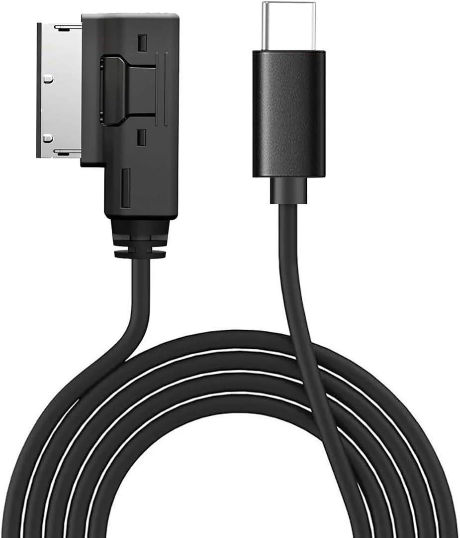 USB-C to AMI MMI Aux Cable for Apple iPhone 15/ iPad Pro Compatible with Audi A3/A4/A5/A6/A7/A8/S4/S6/S8/Q5/Q7/R8/TT 2011-2016, VW CC Magotan with MMI 3G System (4FT)
