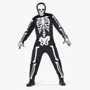 Morph Men's Skeleton Costume, Adult Suit Outfit for Halloween Large