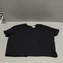 Alternative Women's Cropped T shirt, Headliner Vintage Cropped Tee (Large, Black)