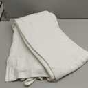 Cotton Waffle Weave Blanket Soft Woven Lightweight Breathable Bed Blanket Queen Size for Layering Any Bed, Couch Sofa, Home Decor for All Season (White - 90"x 90" INCHES)