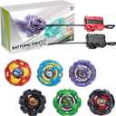 Gyro X Battle Set - 6 High-Speed Spinning Tops with 2 X-Launchers, Starter Gyro Pack for Kids Ages 6+, Exciting Battle Toy Gift for Birthday & Holidays