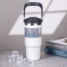 Fuelmate Tumbler Double Wall Insulated Tumbler, 25oz, White