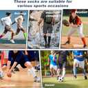 XZQTIVE 3 Pairs Soccer Baseball Softball Socks for Kids Youth Adults – Over the Calf Athletic Sports Football Socks, Size: Small (Black)