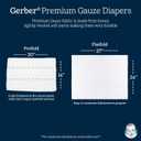 Gerber Unisex Baby Boys Girls Gauze Prefold Cloth Diapers Multipack White 5 Pack