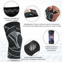 Professional Compression Knee Brace with Side Stabilizers for Knee Pain Relief Knee Brace for Meniscus Tear,Inflammation Relief, and Circulation, Knee Support for Women and Men L