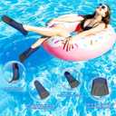 Gintenco Swim Fins, Kids Swim Training Fins for Lap Swimming, Travel Size Flippers with Mesh Bag, Silicone Swimming Fins, Size XL 42-44