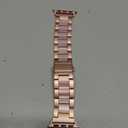 Wearlizer Compatible with Apple Watch Bands 38/40/41/42mm Women Wristband Stainless Steel & Pink Resin Stylish Metal Sleek Bracelet for iWatch Series 11 10 9 8 7 6 5 4 3 SE/Ultra 3 2 1