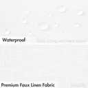 MIULEE Linen Shower Curtain with 10 Metal Hooks Modern Heavy Duty Washable Fabric Curtain Set Waterproof Neutral Thick Cloth Shower Curtains for Bathroom Bathtub Washable, W60*L72, White