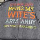 It's Not Easy Being My Wife's Arm Candy Retro Funny Husband T-Shirt, Size 2XL