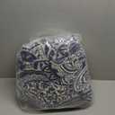 Autumn Dream Cotton Bedspread Quilt Sets, 3 Pieces Reversible Comforter Coverlet Sets,Blue Floral Paisley,Queen Size
