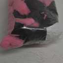 Riakrum 20 Pcs Car Seat Covers Full Set Car Accessories Includes Seat Protectors Fluffy Steering Wheel Cover Belt Shoulder Pads Handbrake Gear Cover Armrest Pad Women Men(Pink and Black)