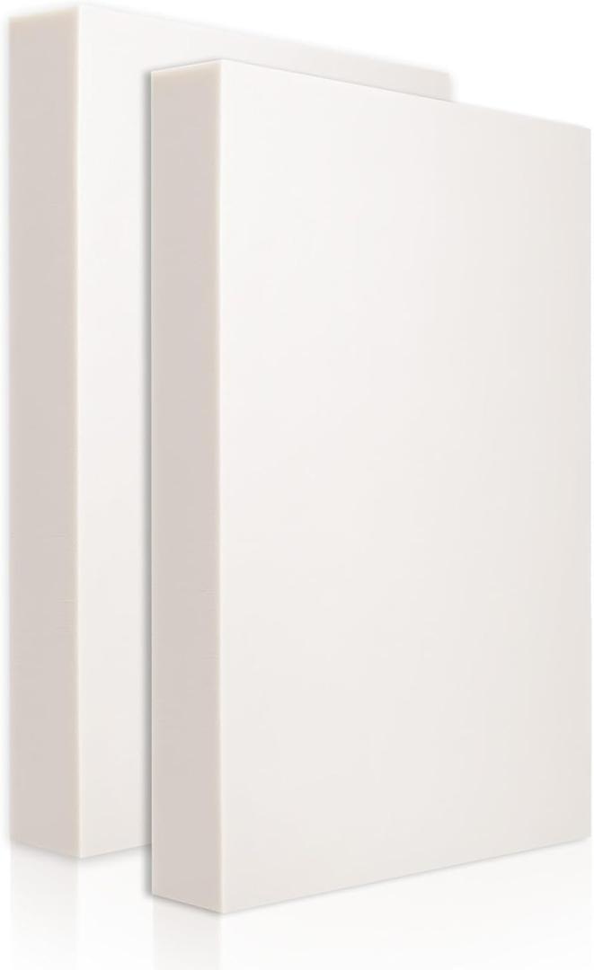 High Density XPS Foam Board,2 Pack 15.6x11.7X 2in Polystyrene Craft Foam Sheets, Rigid and Easy to Shape,DIY Modeling Art Projects, Party Decoration, Cosplay Prop Production, Carve,Heat Insulation (white)