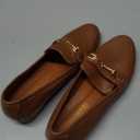 DREAM PAIRS Women's Loafers Penny Loafers Fashion Comfortable Flats Dressy Shoes, Size 8, Brown-Pu, SDLS2312W