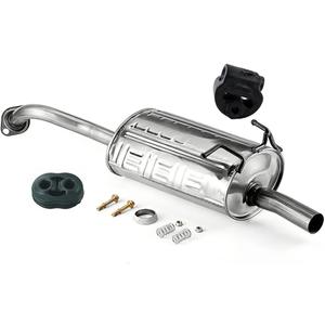 100% Stainless Steel Rear Exhaust Muffler for 2007-2011 Honda CR-V CRV3 | 409 Stainless Steel, Gasket + Bolt Kit + Exhaust Rubber Hanger, For 2007-2011 Honda CR-V 2.4L,Direct Fit,Bolt On OEM