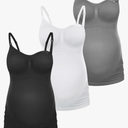 HOFISH Support Nursing Tank Tops for Breastfeeding, Comfort Stretch Maternity Camisoles Medium