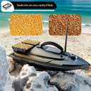 Zunate RC Fishing Bait Boat with for Pools and Lakes, 1.5Kg Loading 500M Remote Control Fishing Boat Double Motor, Dual Bait, Automatic , Auto Return