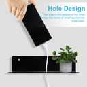 9 Inch Acrylic Floating Shelf No Drill Adhesive Wall Shelf Set of 4 for Funko Pop Storage, Floating Shelves Damage-Free Expand Wall Space for Living Room, Bathroom, Gaming Room, Office - Black