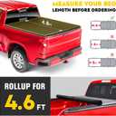 Soft Roll Up Truck Bed Tonneau Cover Fits for Ford Maverick 4.6ft Bed (55.2") 2022 2023 2024 2025 2026