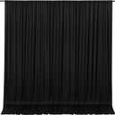 MoKoHouse 10ft x 8ft Black Backdrop Curtains Black Drape for Backdrop Halloween Thick Solid Fabric Cloth Backdrop 2 Panels 5ft x 8ft