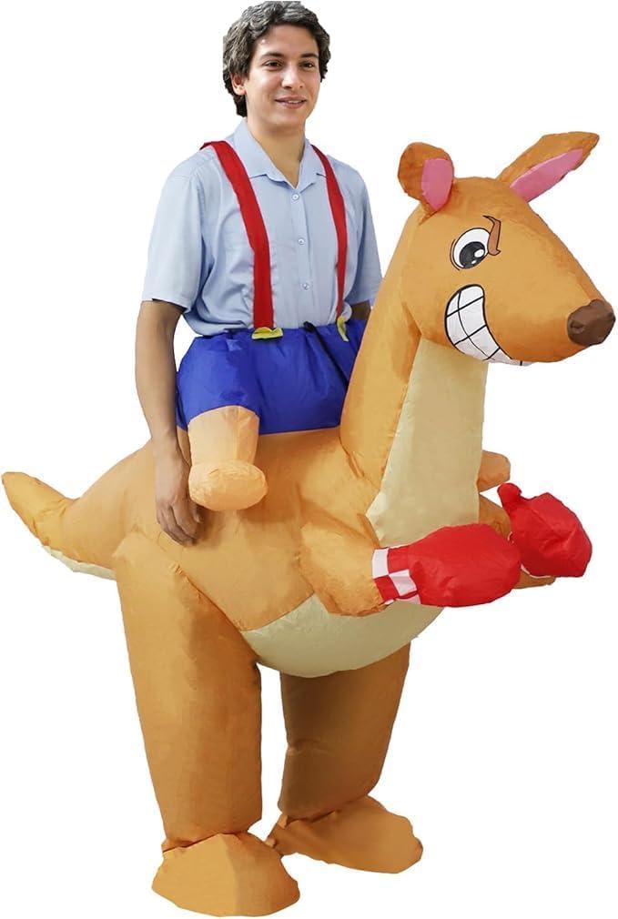 InfleasJoiy Kangaroo Adult Fun Costume for Big & Tall, One Size