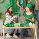 Vicenpal 18 Pcs Valentine's Day Table Decorations Set Wooden Colorful Conversation Hearts St. Patrick's Day Shamrock Signs Tabletop Centerpiece Wood Block for Home Office Desk Easter Tiered Tray Decor