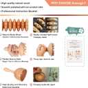 Komogir Wood Therapy Massage Tools 5-in-1 Lymphatic Drainage Massager Maderoterapia Kit Wooden Massager Body Sculpting Tools for Muscle Pain Relief, Anti-Cellulite, Body Contouring and Shaping