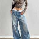 Floerns Women's Leopard Print Asymmetrical Neck Crop Tops Ruched Long Sleeve Tee Shirts (L)