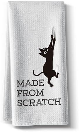 Hcaredee Funny Cat Kitchen Towels-Funny Joked Absorbent Tea Towel DéCor,Gifts for Cats Owner Mom Hostess Women New Home Housewarming Mama on Mother's Day,Birthday,Christmas,Thanksgiving16 x 24" Pack Of. 2
