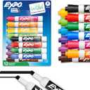 EXPO Dry Erase Markers, Low Odor Ink, Assorted Colors, Chisel Tip, 12 Count