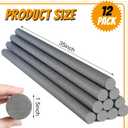 Kathfly 12 Pcs Floating Pool Noodles Foam Tube 1.5 x 35 Inches Floating Foam Tube Round Solid Noodle for Adults Swimming Craft Project(Ash Black)