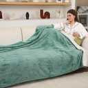 Electric Blanket Throw, Fast Heating Blanket with Overheat Protection, Heated Sherpa Blanket with 5 Heating Levels & 4 Hours Auto Off for Couch Office Use, Ideal Gift, 50"x60", 
Forest Green