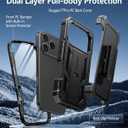 FNTCASE for iPhone 17 Pro-Max Case: Military Grade Rugged Phone Cover with Kickstand & Belt Clip Holster | Shockproof TPU Protection Bumper Matte Textured Design | Heavy Duty Protector Black