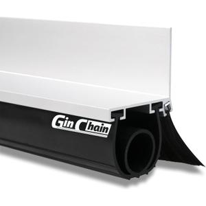 Garage Door Seals, Heavy-Duty U+O Shape Bottom Rubber with Aluminum Track Retainer Base + 5cm Brush Combination Kit, Universal Garage Door Weather Stripping Kit (10ft)